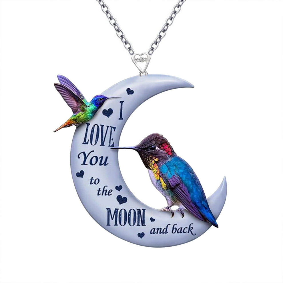 Mens Necklace Creative Acrylic Cartoon Bird Pendant Necklace Decorative Accessories Holiday Gift