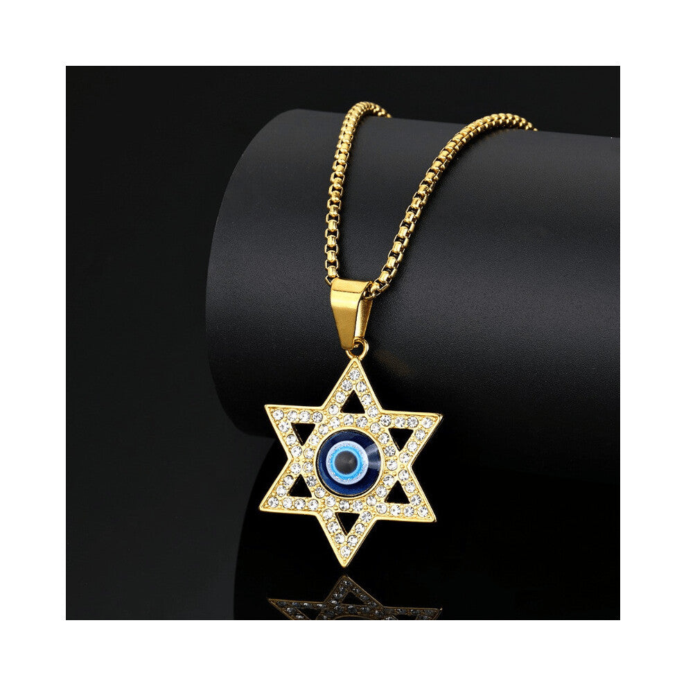 1PC Star Retro Mens Devils Eye Pendant Necklace Jewelry Accessories