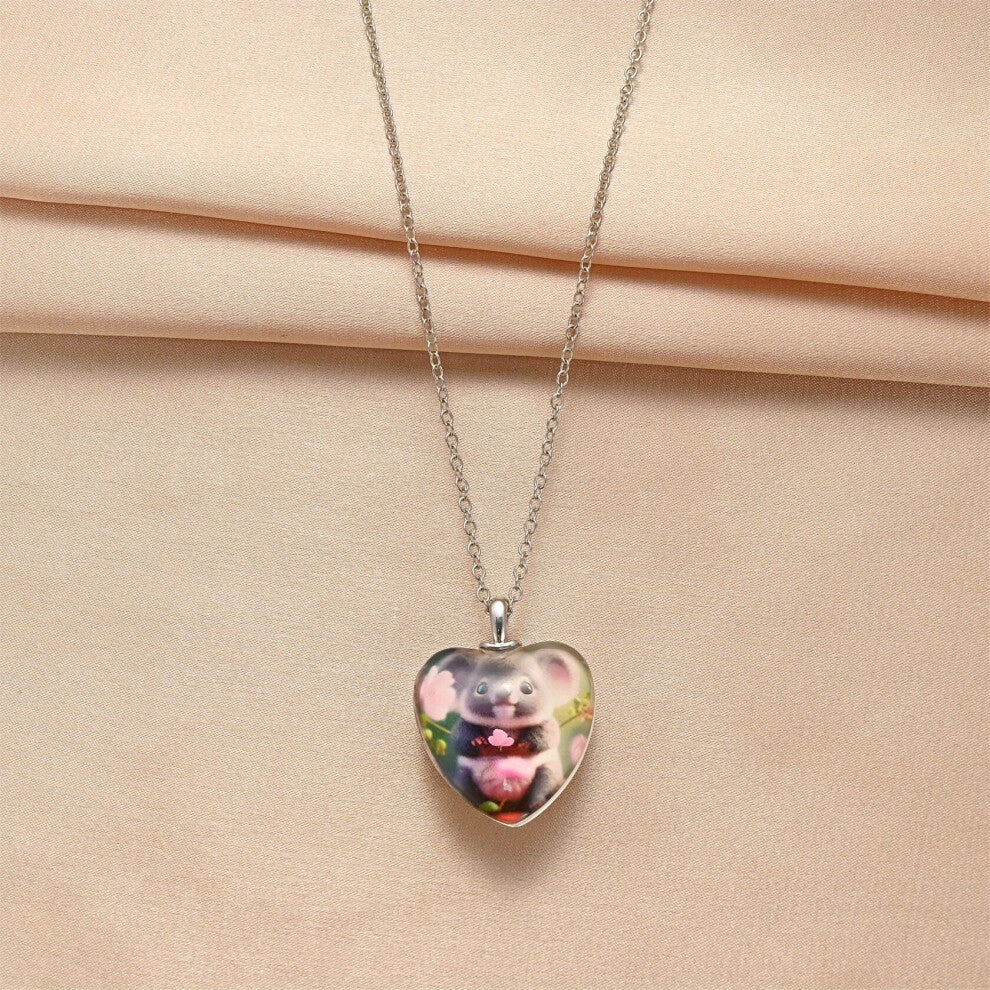 1pc Zinc Alloy Creative Small Raccoon Pendant Crystal Necklace Accessories For Men For Men Couples Or Women Or Party Decoration