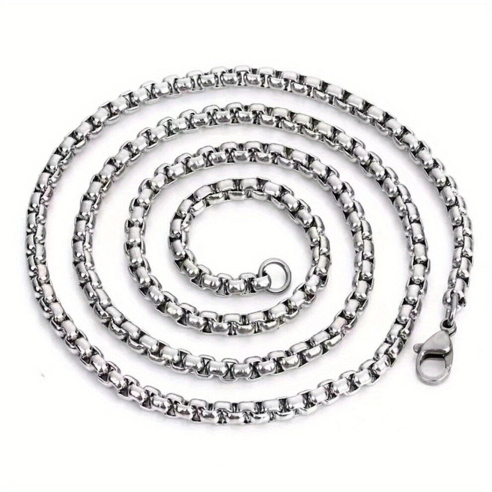 1pc Mens Stainless Steel Chain Necklace Minimalist Necklace Accessories