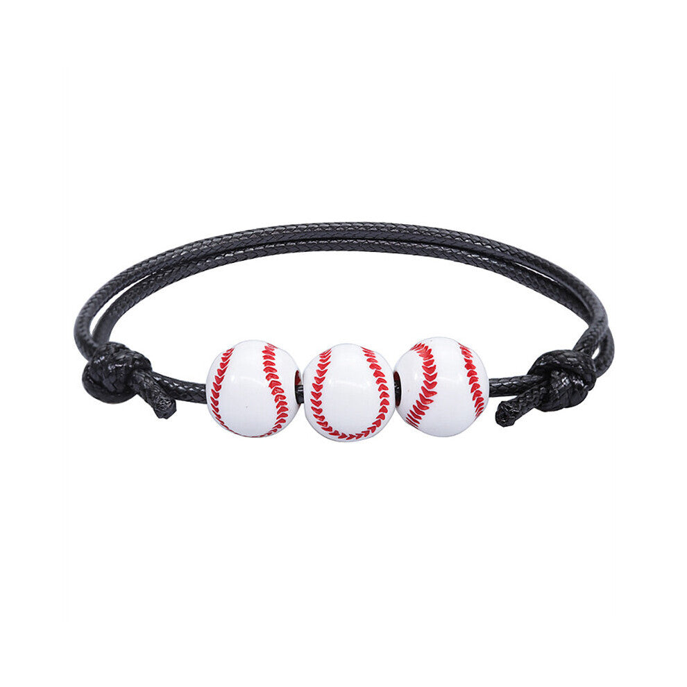 1pc Basketball Decor Leather Braided Bracelet Jewelery Accessories For Men Gift Sport Party Daily Decoration