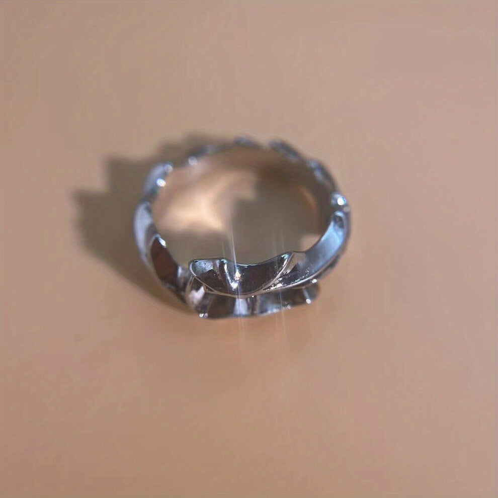 1pc Mens Creative Rattan Shape Ring Alloy Size Adjustable Accessories Creative Ornaments