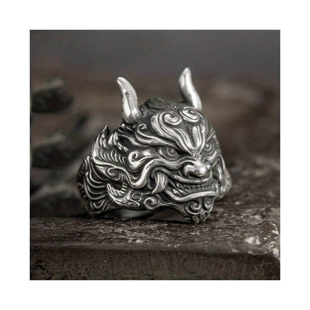 1pc Mens Demon Mask Ring Jewelry Size Adjustable Alloy Accessories