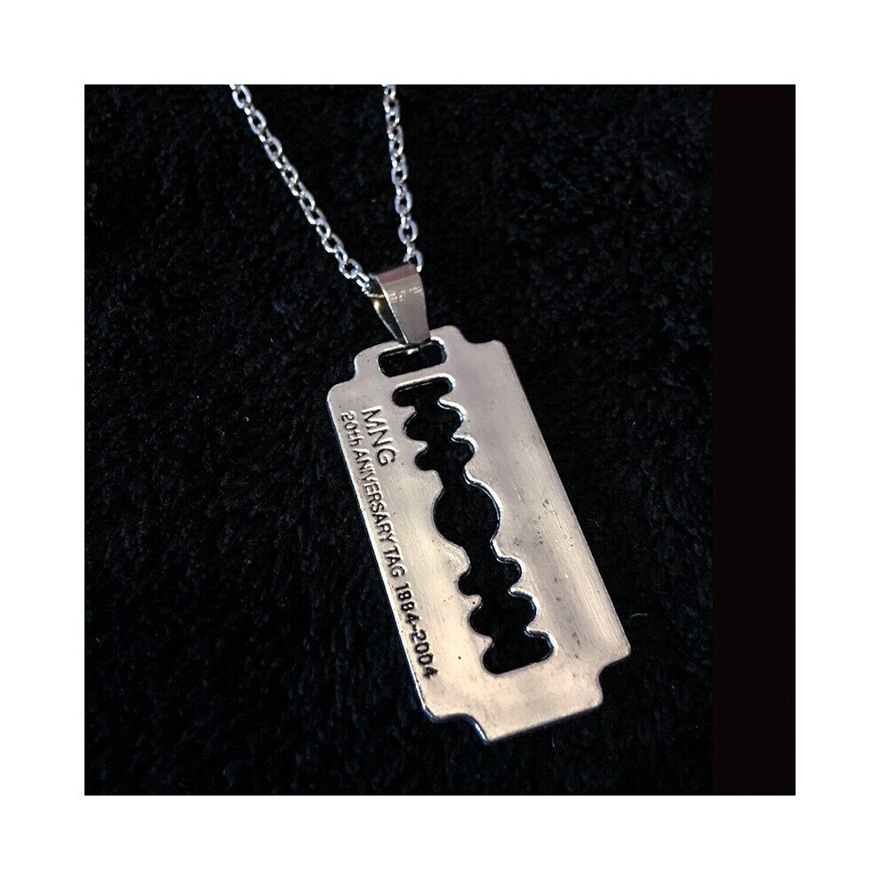 1pc Razor Blade Pendant Necklace For Women Men Vintage Punk Goth Gothic Steampunk Accessories Grunge Rock Jewelry Y2k