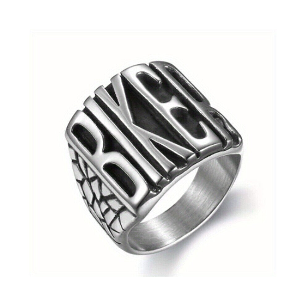 1pc Mens Vintage Alphabet Ring Casual Biker Riding Mens Ring Jewelry Gift