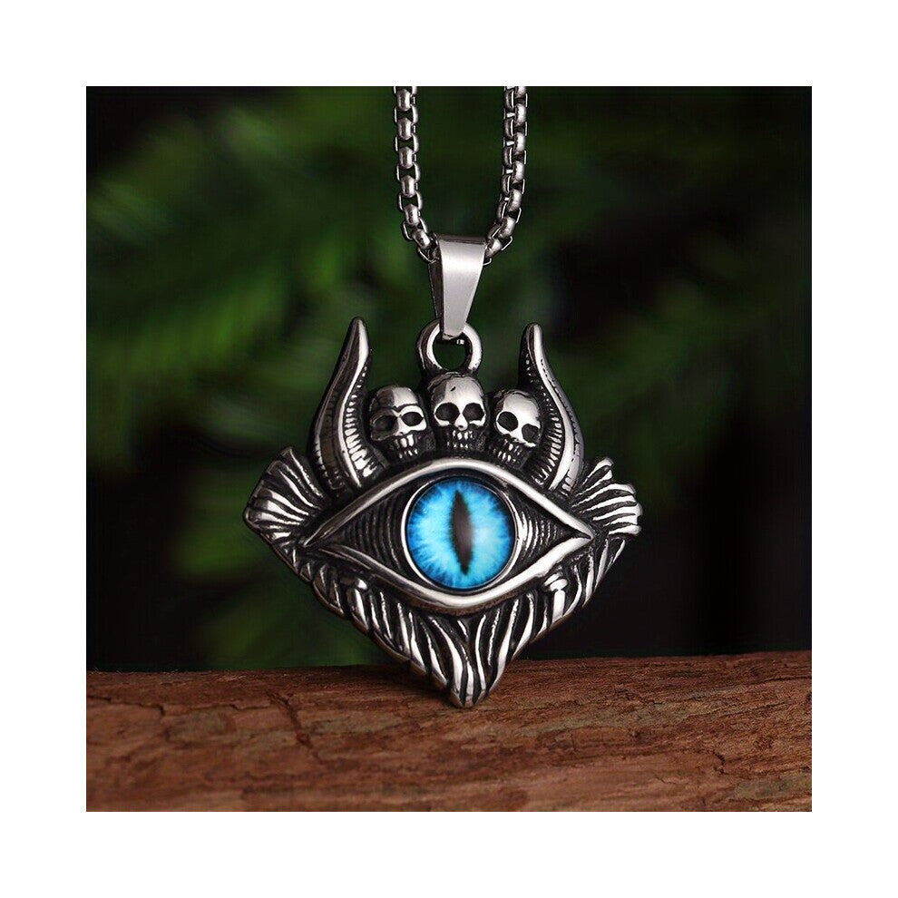 1pc Horus Skull Pendant Necklace For Men And Women Street Hip Hop Jewelry Gift Accessories