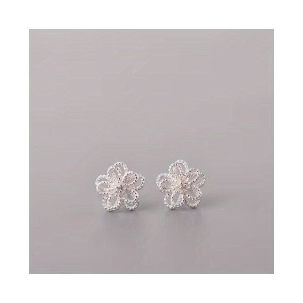 1pair Flower Stud Earrings For Men Daily Casual Accessories