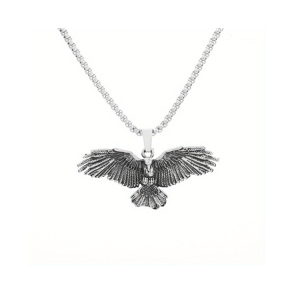 1pc Creative Classic Flying Eagle Wing Pendant Animal Necklace Decorative Accessories For Holiday Party Gift Men Accessories