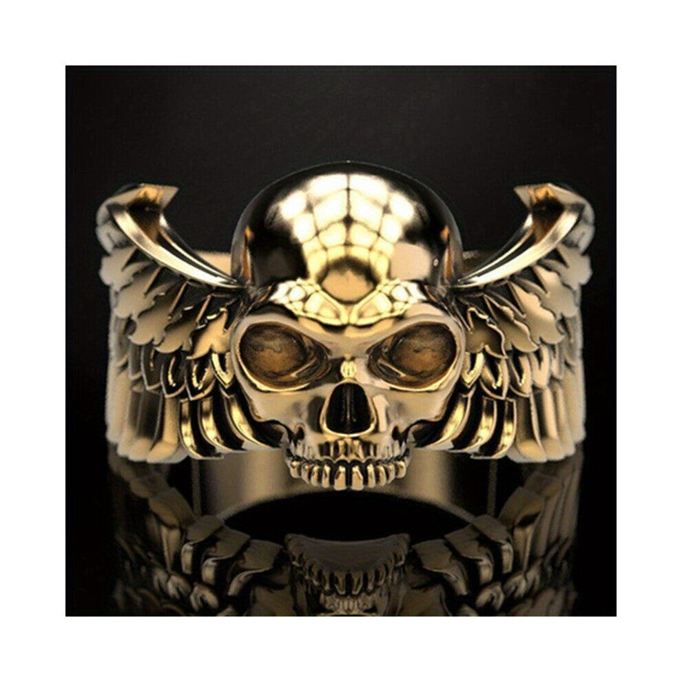 Devils Wing Skull Ring Mens Ring Jewelry Ring Punk Hip Hop Rock Accessories