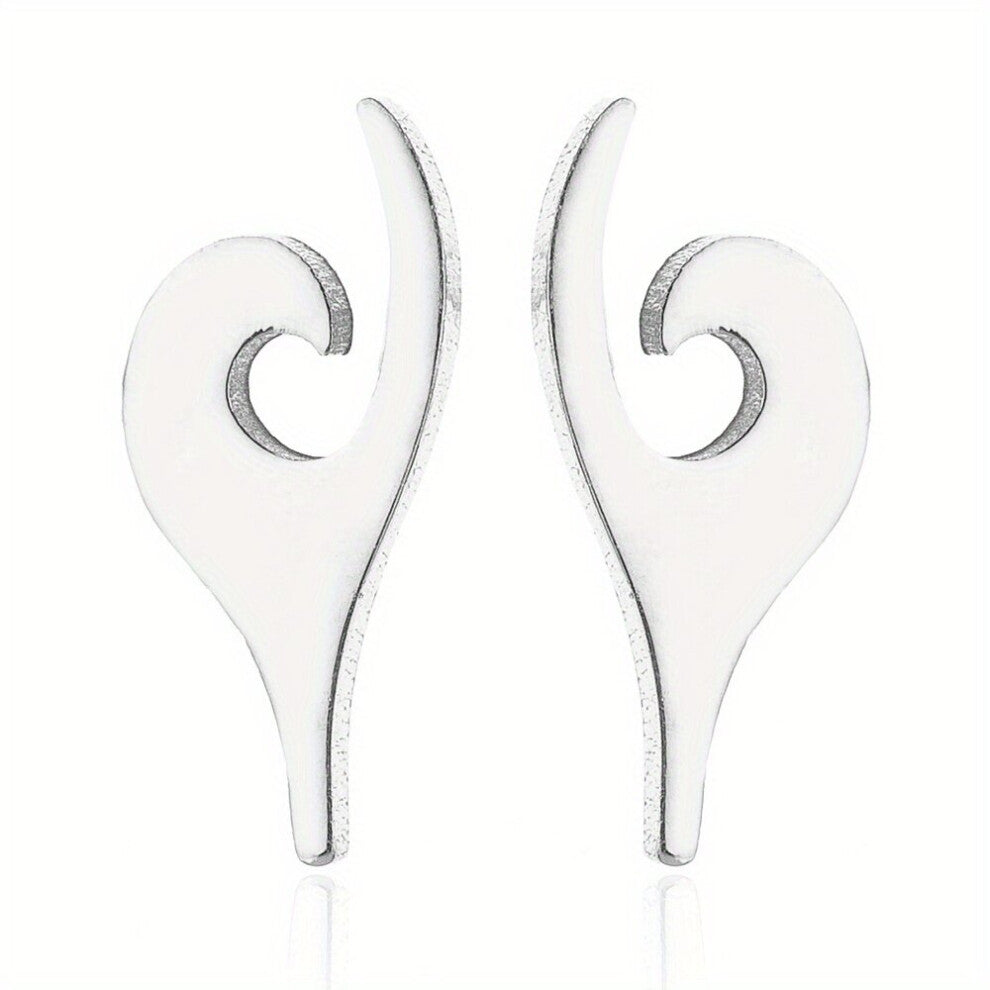 1pair Stainless Steel Hip Hop Earrings Ear Accessories For Men