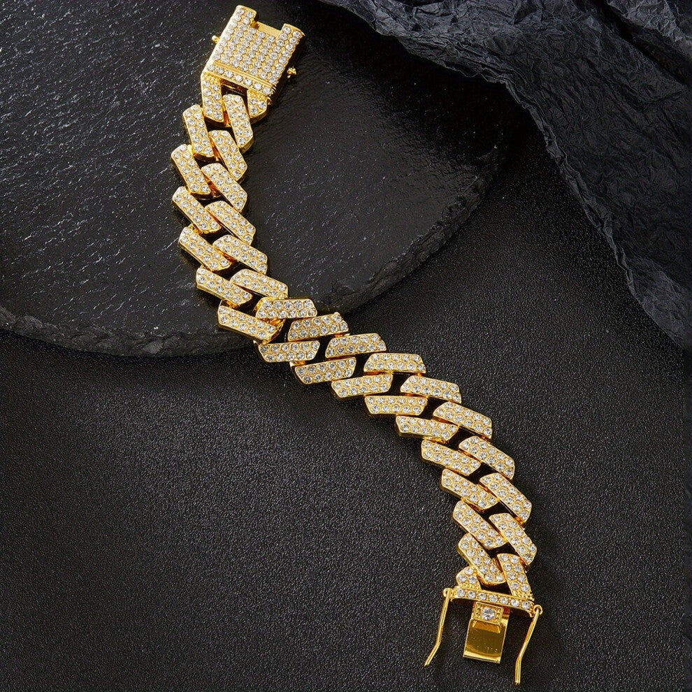 1pc Mens Hip Hop Rhinestone Chain 20MM Couple Chain Party Accessories