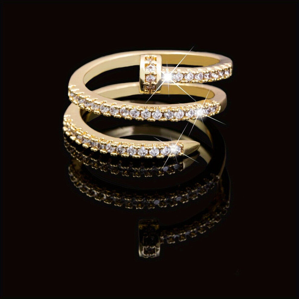 Creative Zirconia Rings For Men Adjustable Mens Rings With Artificial Diamond Mens Jewelry Accessories