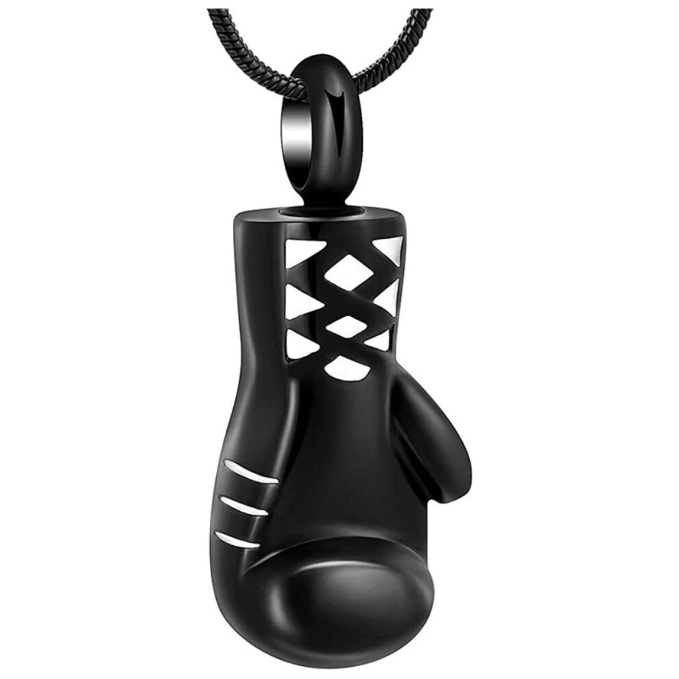 1pc Mens Boxing Glove Shape Stainless Steel Ashes Keepsake Cremation Artificial Jewelry For Ash Cremation Pendants Ashes Cremation Necklace