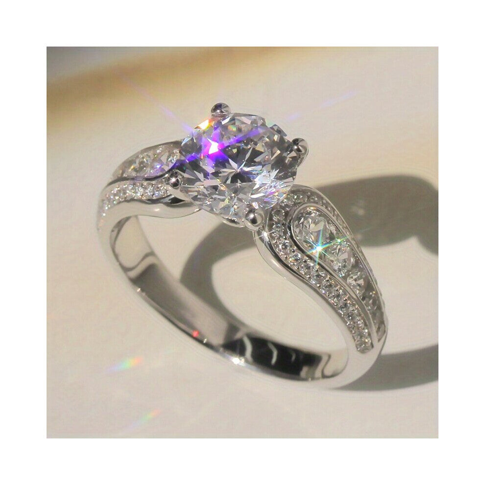 1 PC Sparkling Rhinestone Ring Couple Rings Jewelry Accessories