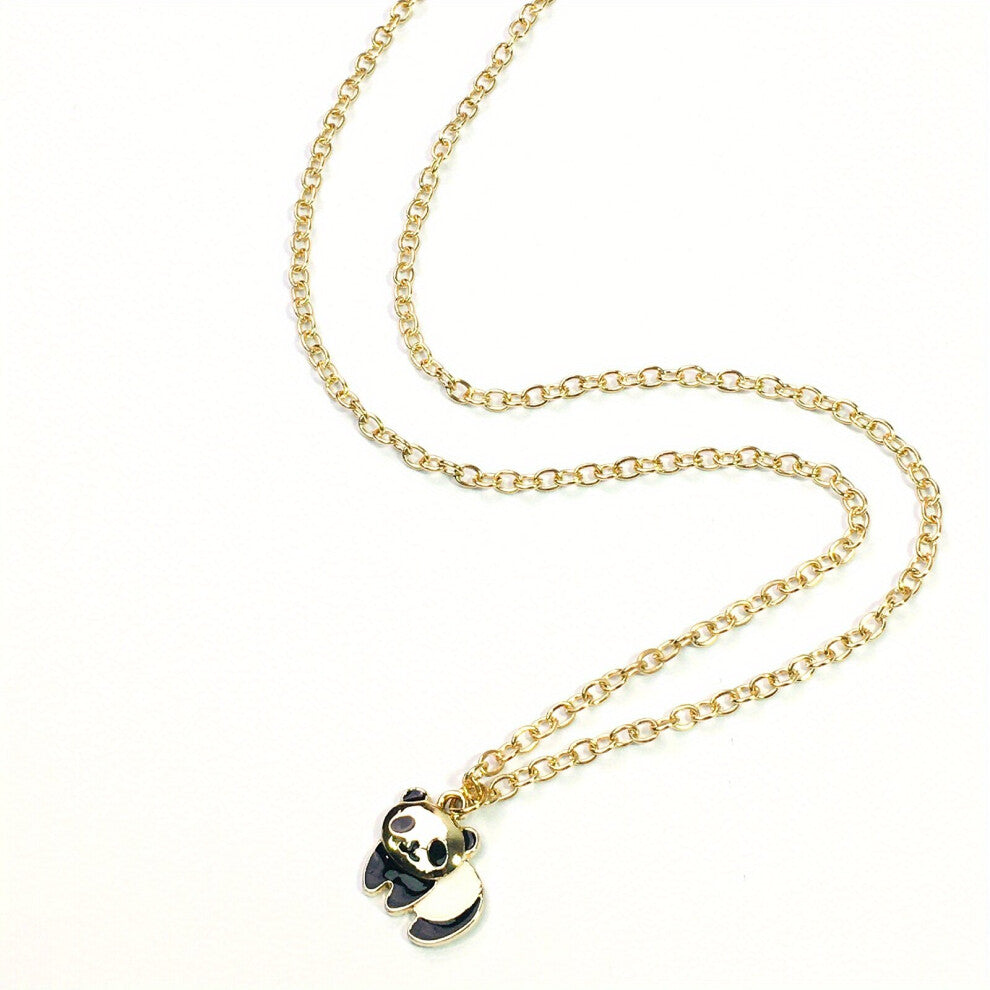 Alloy Panda Pendant Necklace Jewelry Accessories Gift For Men And Women