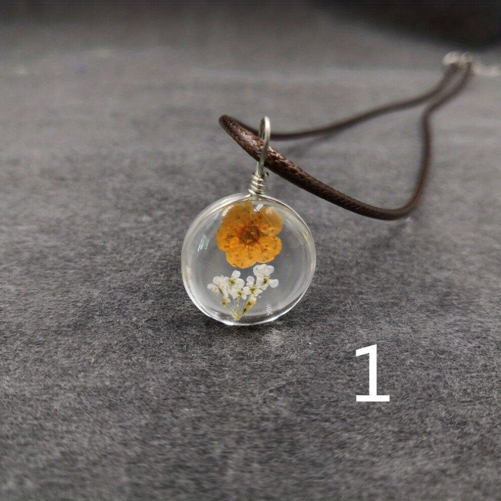 Mens Flower Round Shaped Pendant Necklace Decorative Accessories For Holiday Party Birthday Gift