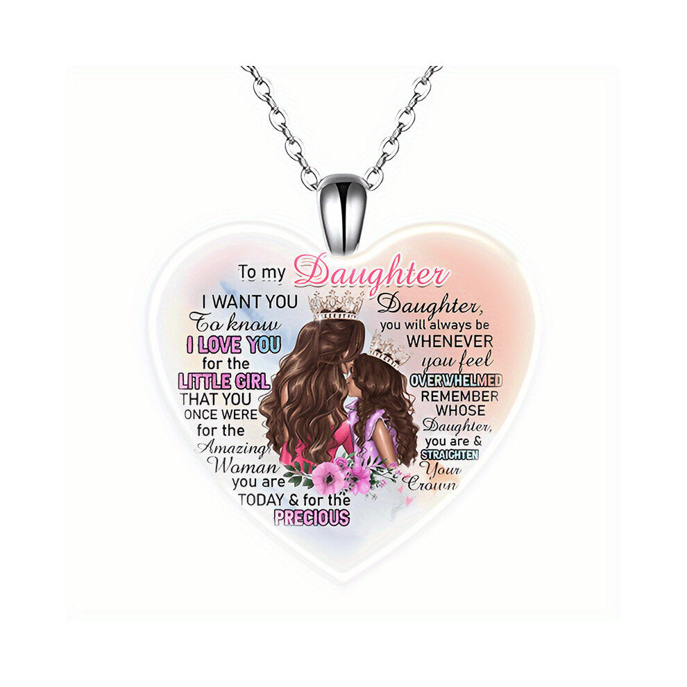 Heart Pendant Necklace Letter And Princess Pattern Necklaces Jewelry Accessories Christmas Holiday Party Wedding Anniversary Couple