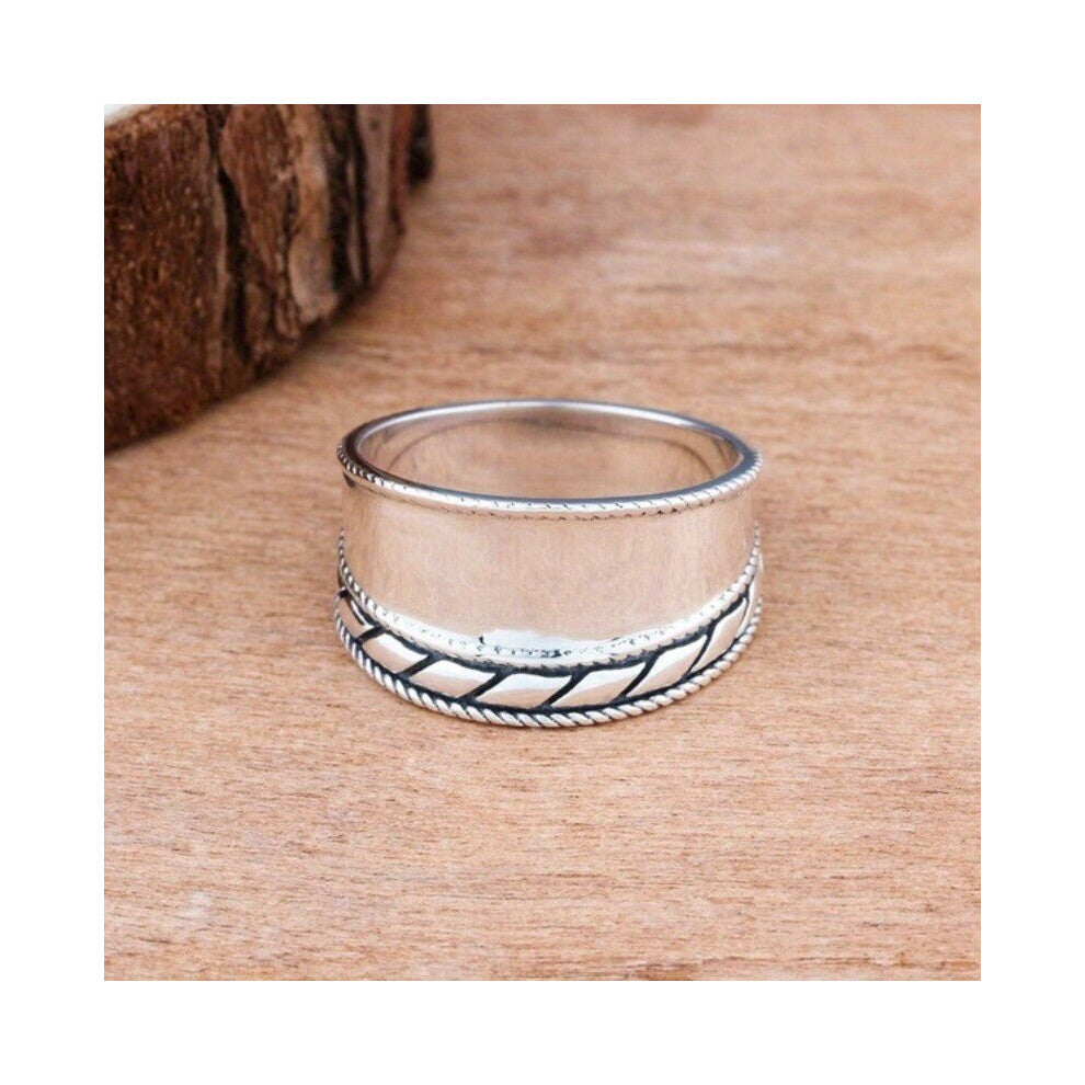 1pc Mens Vintage Glossy Celtic Knot Ring Alloy Ring