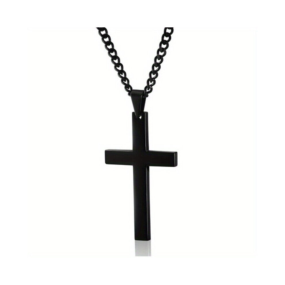1pc Cross Necklace For Men Glossy Cross Necklace For Men Jewelry For Men And Pendant Gift For Men Or Couples Or Women