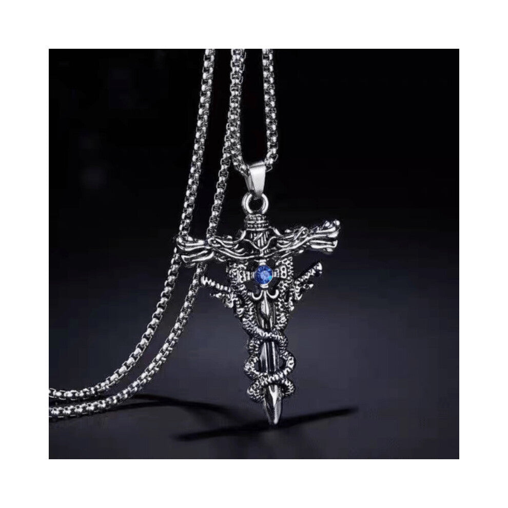 Mens Niche Accessories Pendants Hip hop All match Ornaments Cross Personality Necklaces Crystal Necklaces For Men Jewelry Christmas Birthday For Men