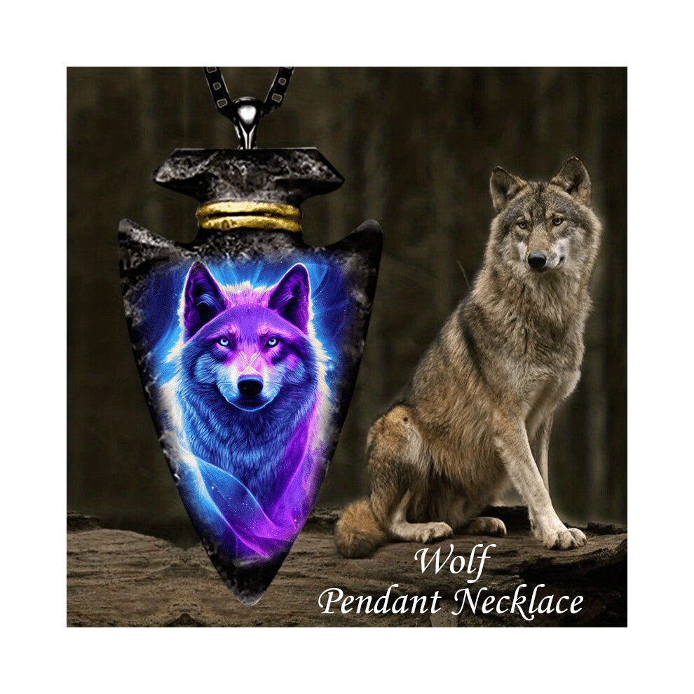 1pc Creative Retro Wolf Animal Necklace Alloy Hip Hop Decorative Accessories For Holiday Party Gift Men Accessories