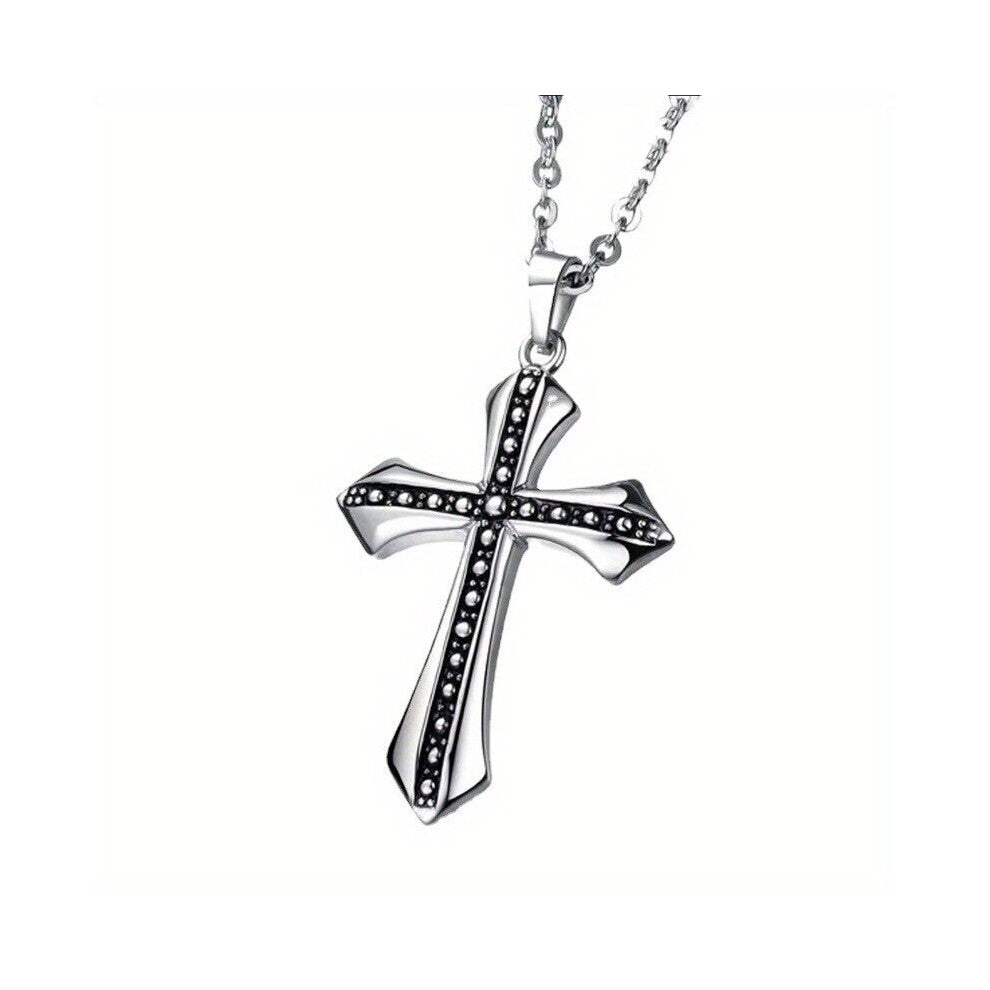 Gothic Classic Funky Silver Cross Pendant Necklace Jewelry Accessories For Men Women