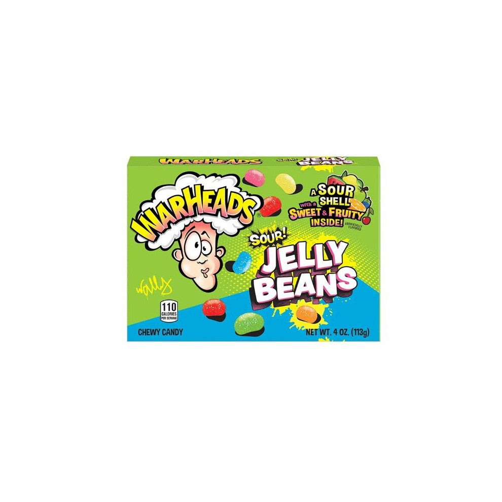 Warheads Sour Jelly Beans 4 oz (1 Pc) Delicious Tasty And Twisty Treat