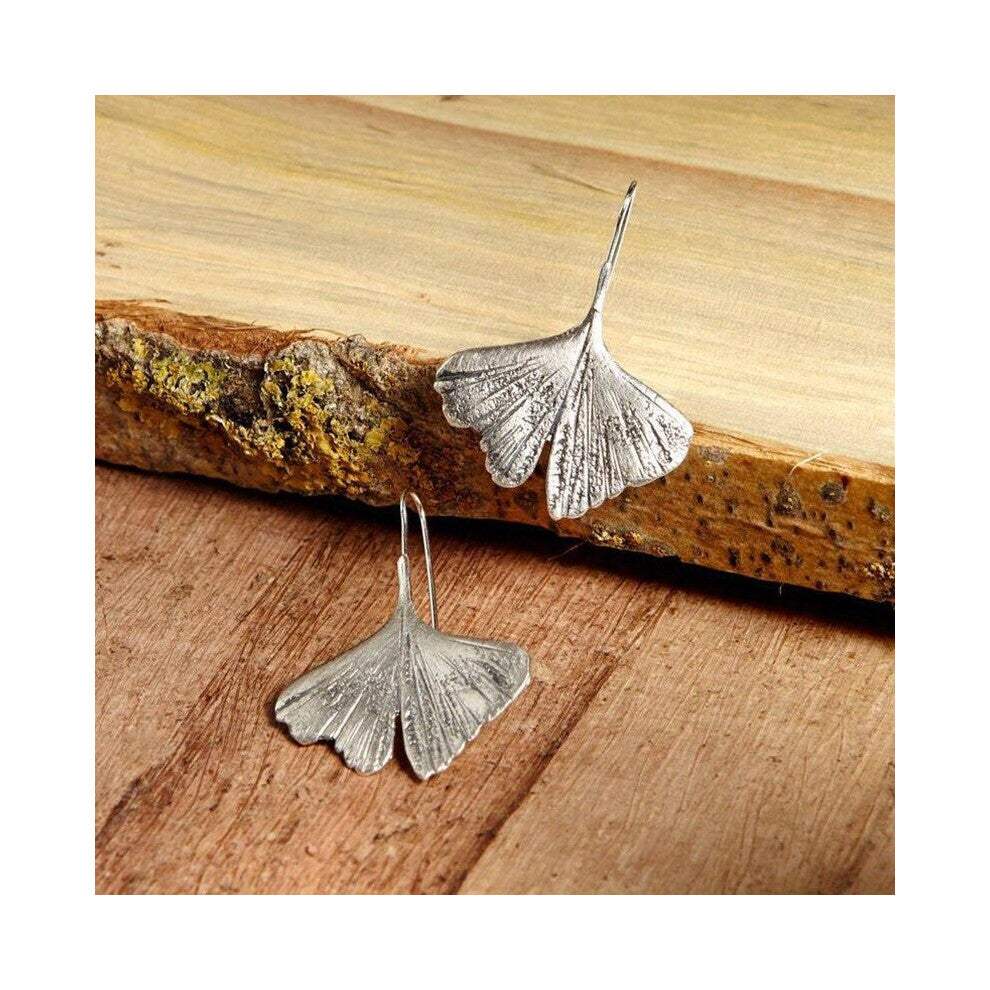 Vintage Creative Leaf Ginkgo Leaf Pendant Earrings Wedding Engagement Anniversary Gift Casual Jewelry Casual Earrings Accessories Gift