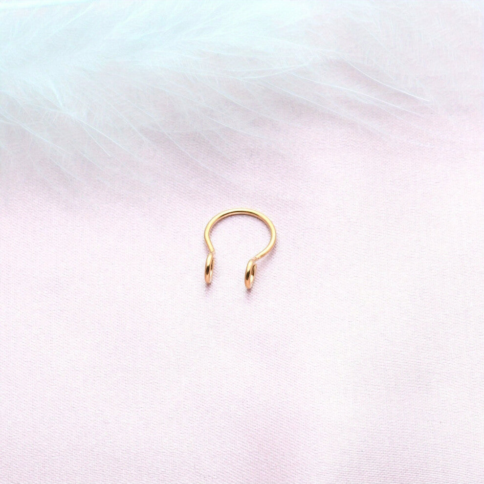 1pc Mens Double Circle Nose Ring Nasal Septum Painlessly From Perforated Stainless Steel Artificial Nose Nose Clip Nails Puncture Accessories