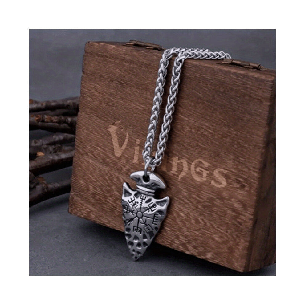 Vintage Viking Helmet Pendant Necklace For Men Casual Jewelry Necklace Accessories Gift Mens Amulet Jewelry