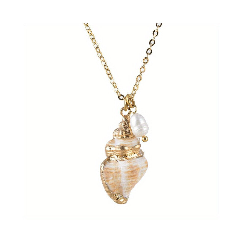 1pc Creative Ocean Style Beach Shell Conch Pendant Necklace For Men Bohemian Chain Summer Beach Decoration Accessories Party Jewelry For Men Thanksgiv