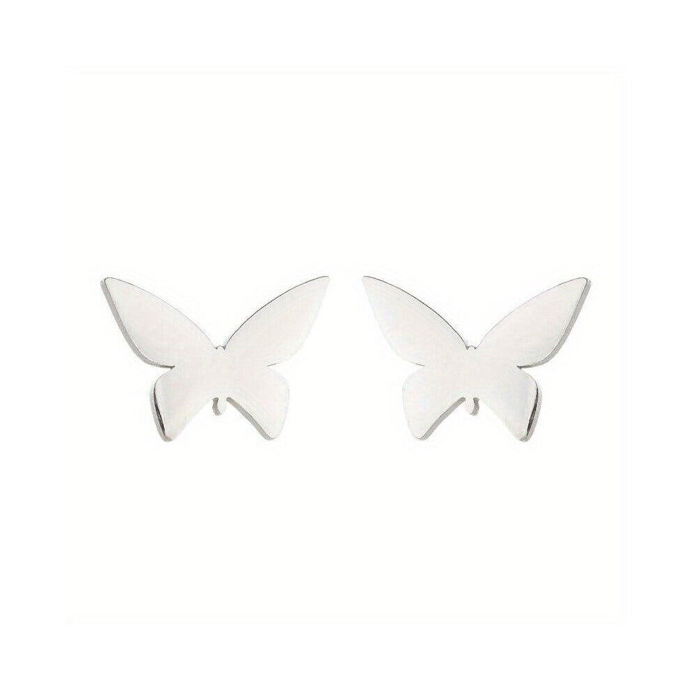 Mini Stainless Steel Butterfly Animal Ear Studs Personality Small Temperament Ear Accessories