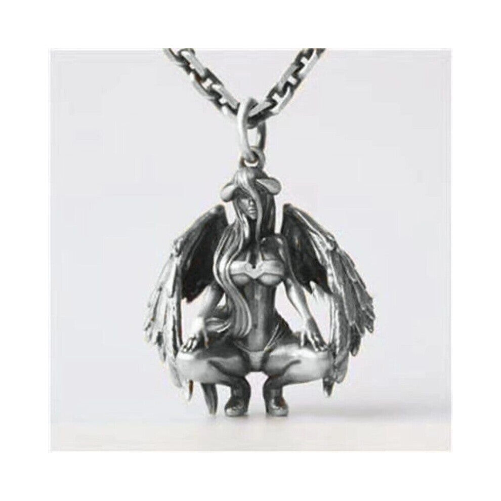 1pc Mens Necklace Devil Angel Pendant Necklace For Men And Women Accessories Pendant Sweater Chain Gift For Friends