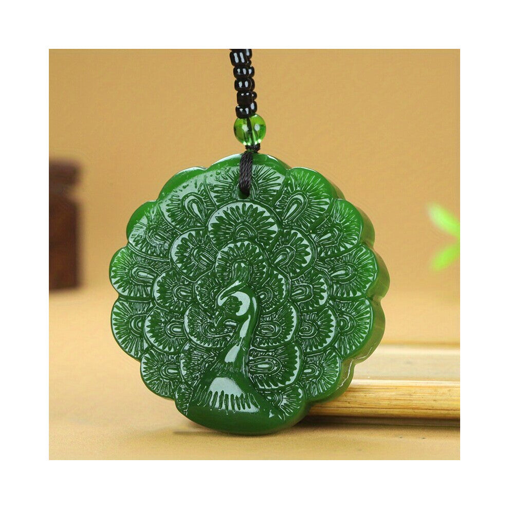 1 Pc Mens Accessories Engraved Peacock Open Screen Pendant Necklace Charm Mens And Womens Wear For Friends Birthday Gift
