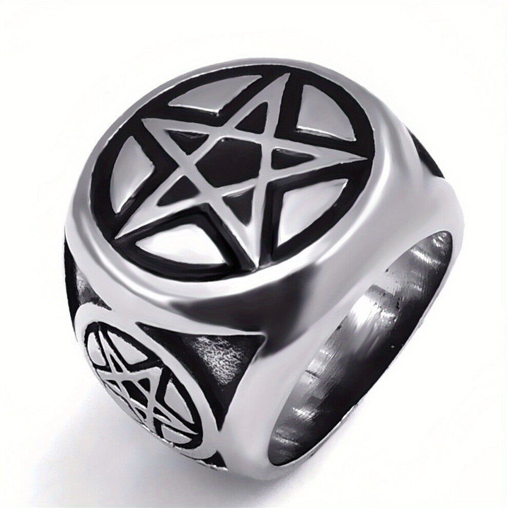 Punk Magic Pentagram Pentacle Star Ring Biker Jewelry