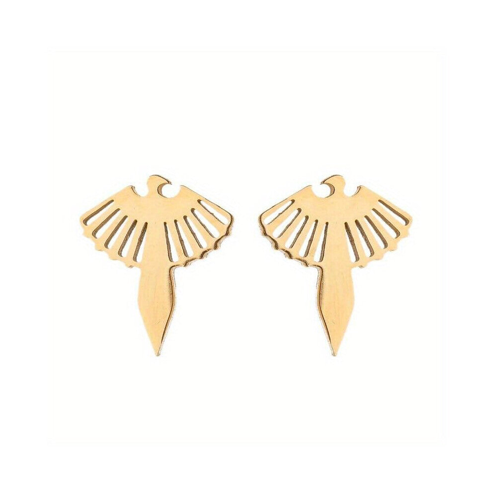 1pair Mens Mini Stainless Steel Animal Ear Studs Hollow Out Small Mens Ear Accessories