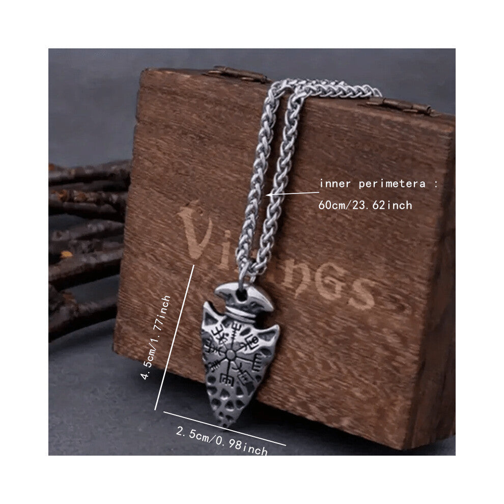 Vintage Viking Spear Pendant Necklace For Men Party Jewelry Punk Hip Hop Necklace Accessories Amulet Jewelry For Men