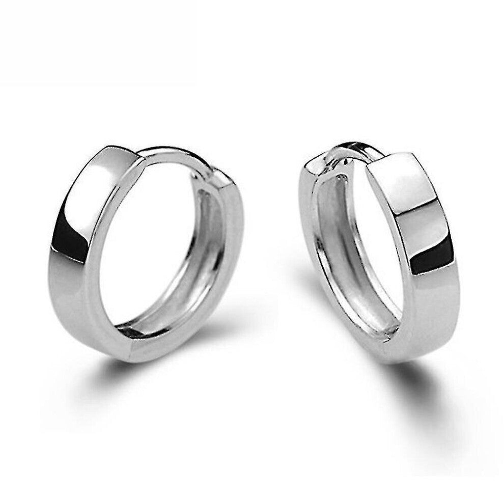 Silver Ear Studs Glossy Men Women Ear Clips Earrings For Ceremony