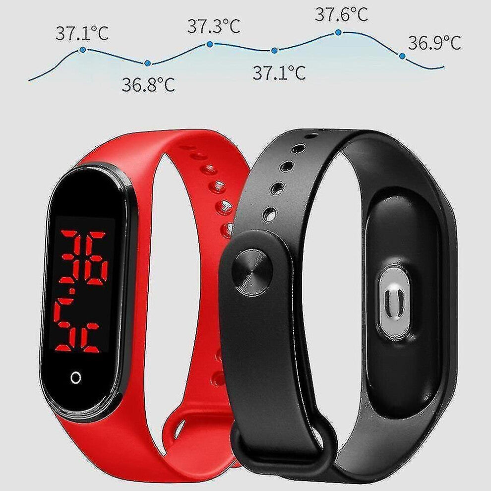 SKMEI 1672 Temperature Monitor Big Number Display LED Super Light-wetight Smart