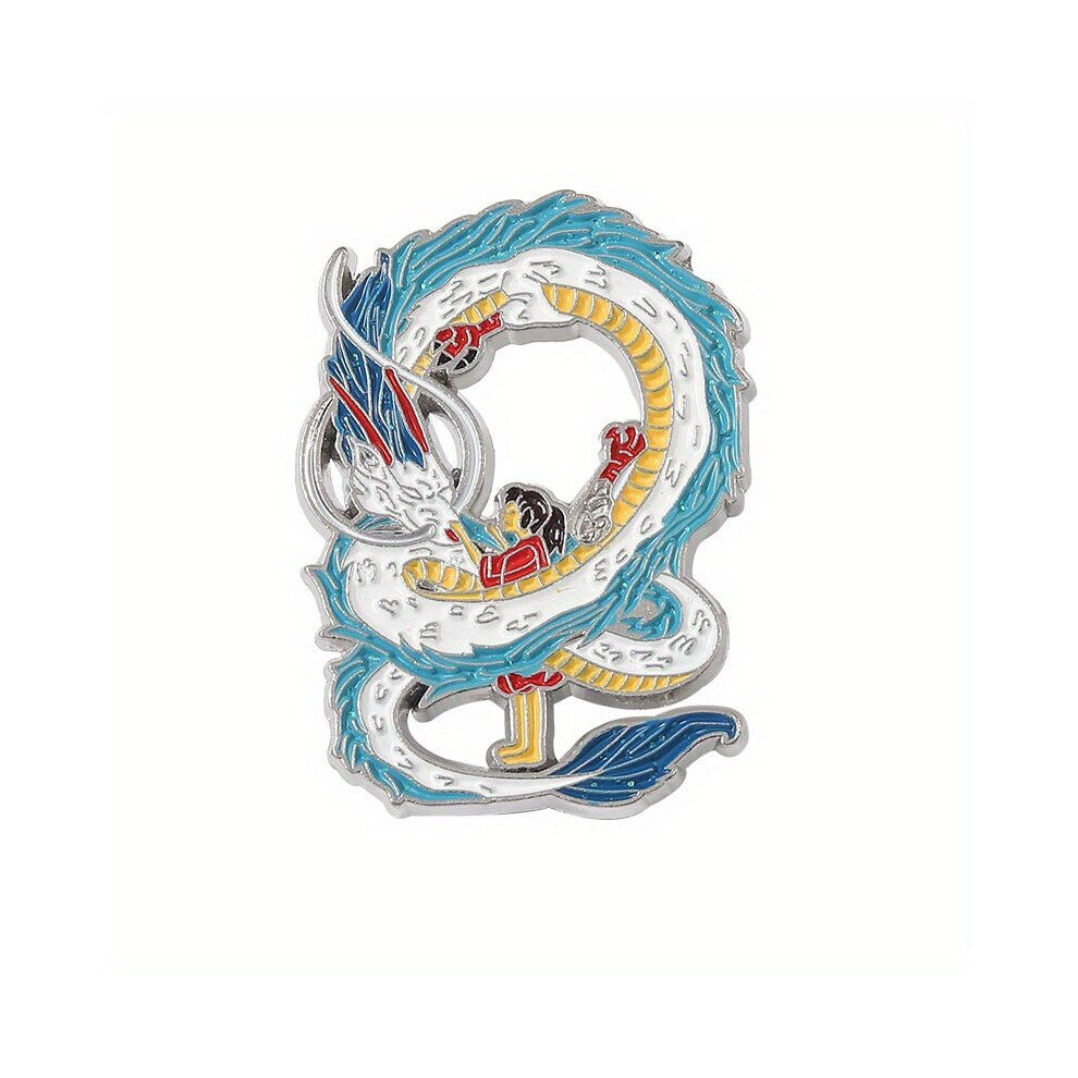 1pc Cartoon Brooch Pin Film Television Anime Cartoon Brooch Anime Brooch PLittle Dragon Pattern Brooch Pin Creative Accessories