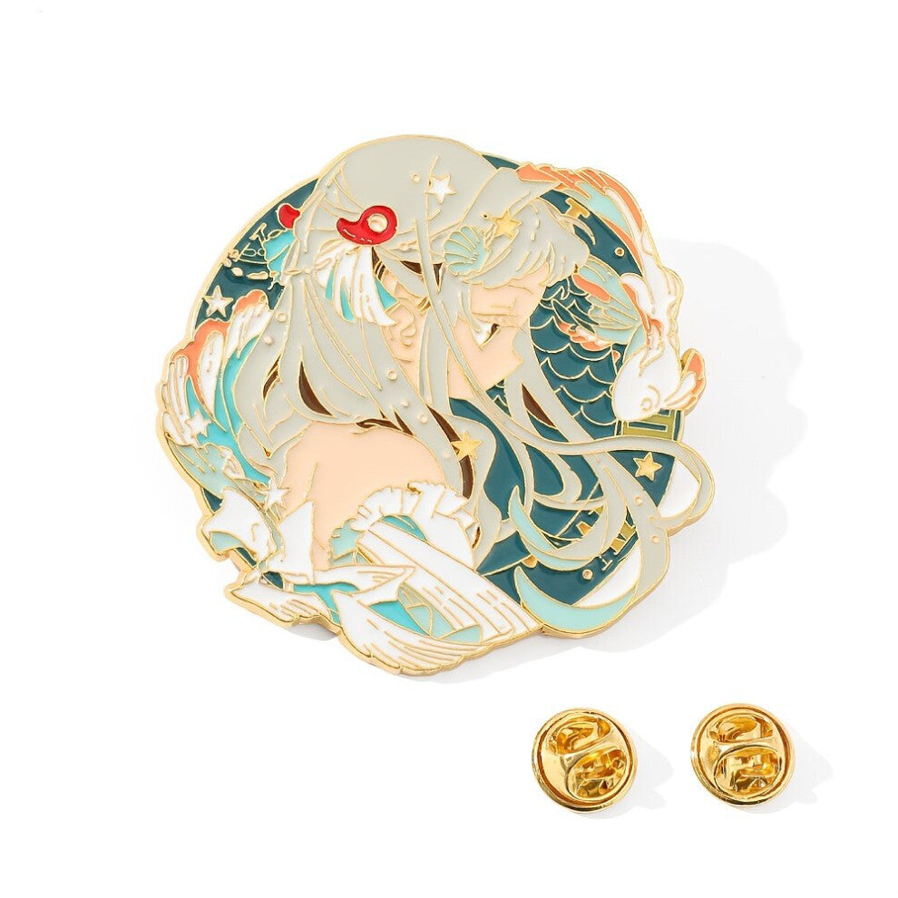 1pc European And American Cartoon Peripheral Anime Metal Drip Oil Brooch Hanging Decoration Backpack Clothes Accessories Small Artificial Jewelry Gift