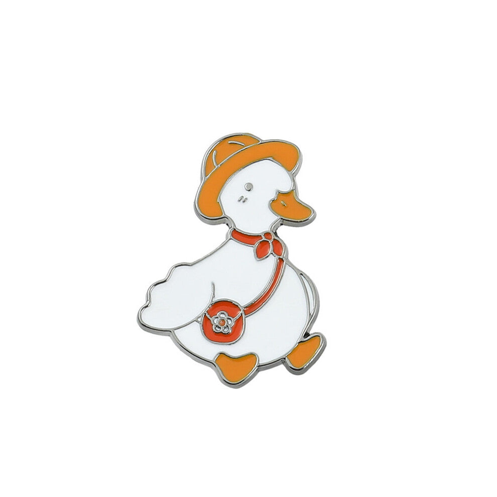 1pc Cartoon Brooch Duck Chicken Brooch Bag Package Personality Pin Collar Pin Cardigan Suit Accessories For Man