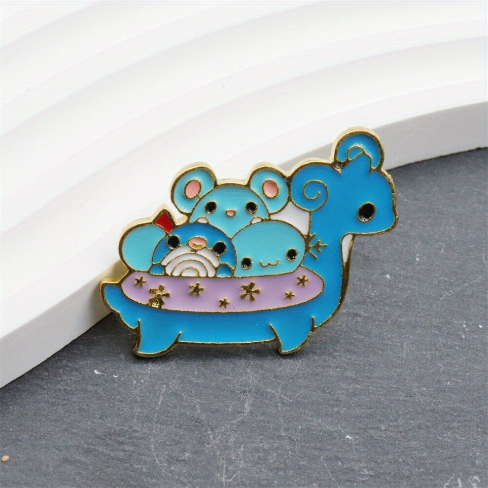 1pc Version Trinkets Cartoon Alloy Brooch Animal Pin For Bag Pencil Case Personality Accessories