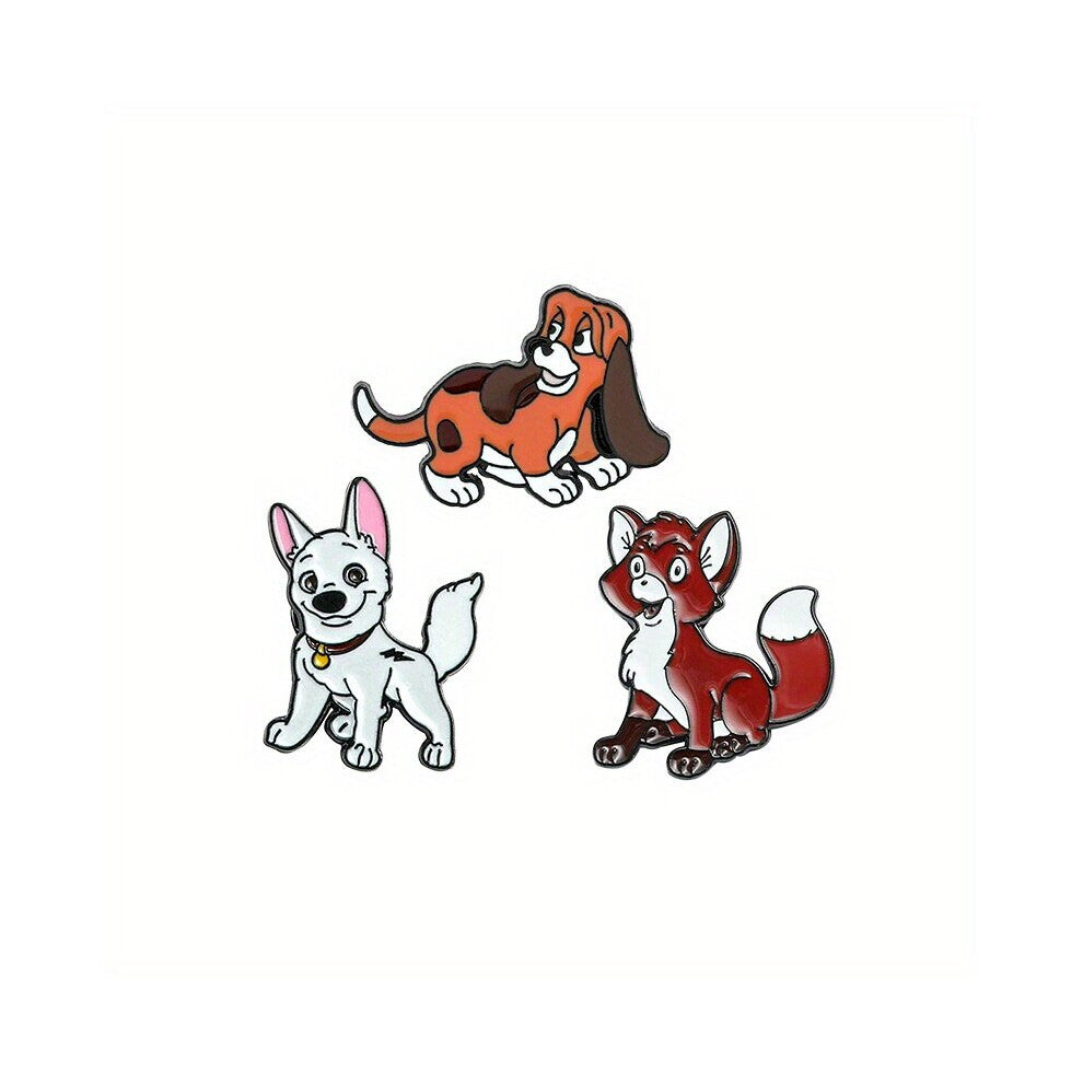 Mens Little Animal Brooches Fashionable And Timid Dogs Smart Fox Enamel Pins For Men Metal Paint Badges Backpacks Clothing Accessories Wallets Pendan