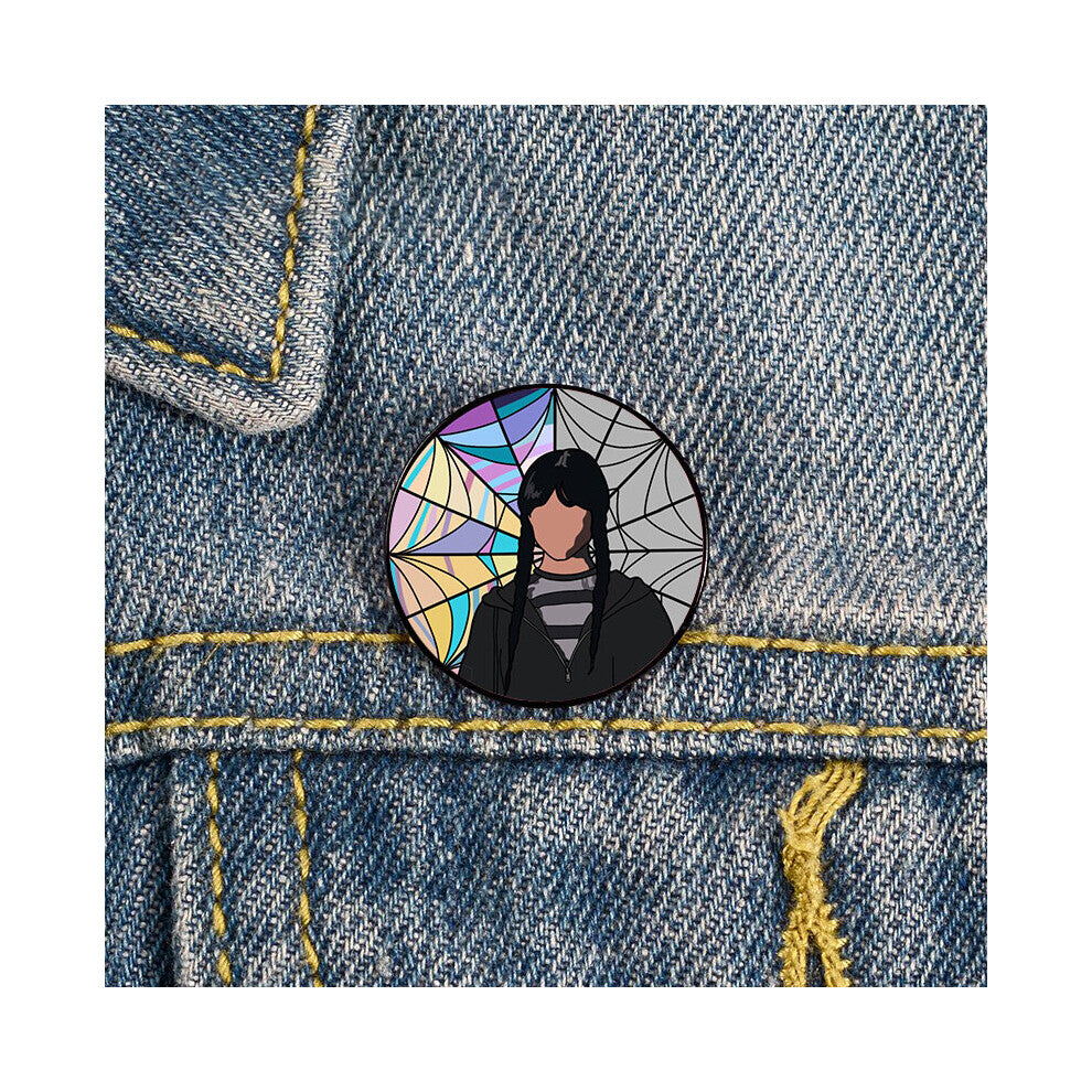 1pc Wednesday Brooches Gothic Style Character Brooch Clothes Backpacks Pin Accessories