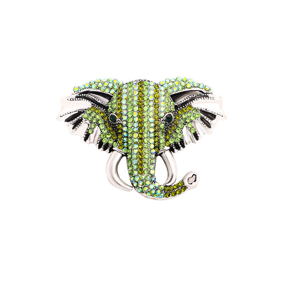 Mens Brooch Rhinestone Elephant Brooch Pin Animal Brooch Clothing Bag Accessories
