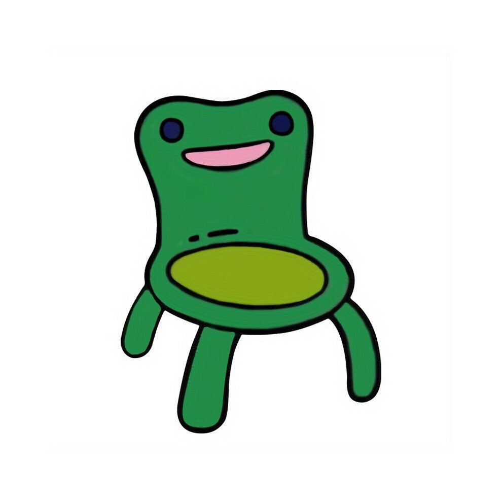 1pc Childrens Brooch Frog Stool Shape Green Bag Versatile Pin