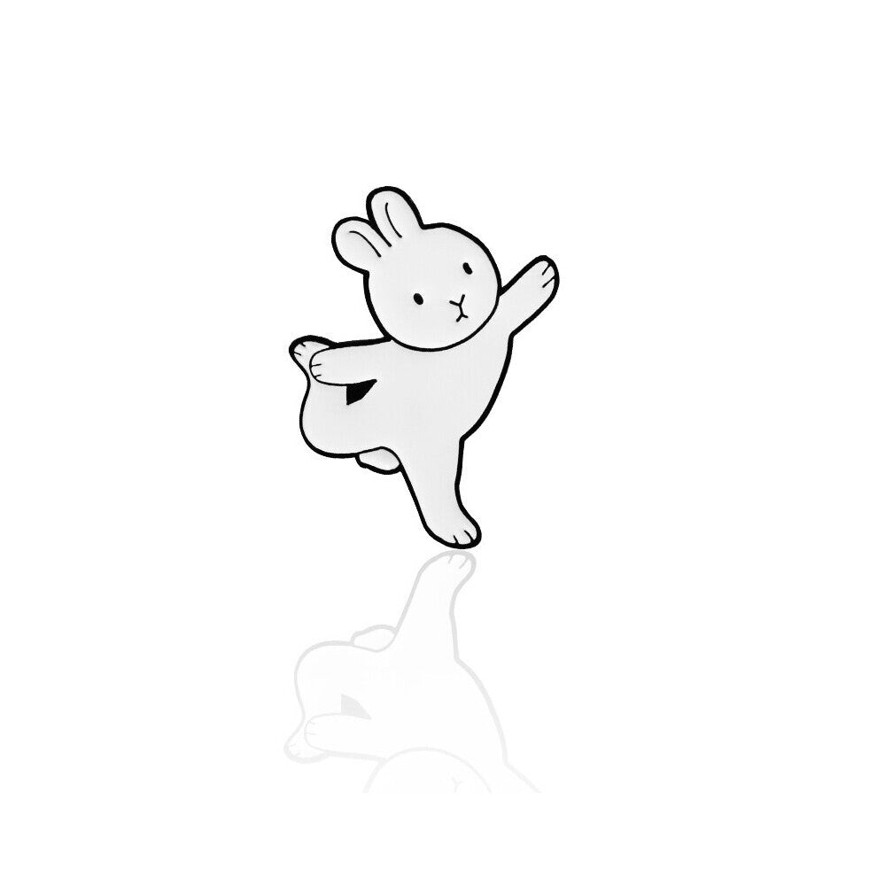 1pc Pure Rabbit Brooches For Yoga Pins Buttons Personality Creative Accessories For Men