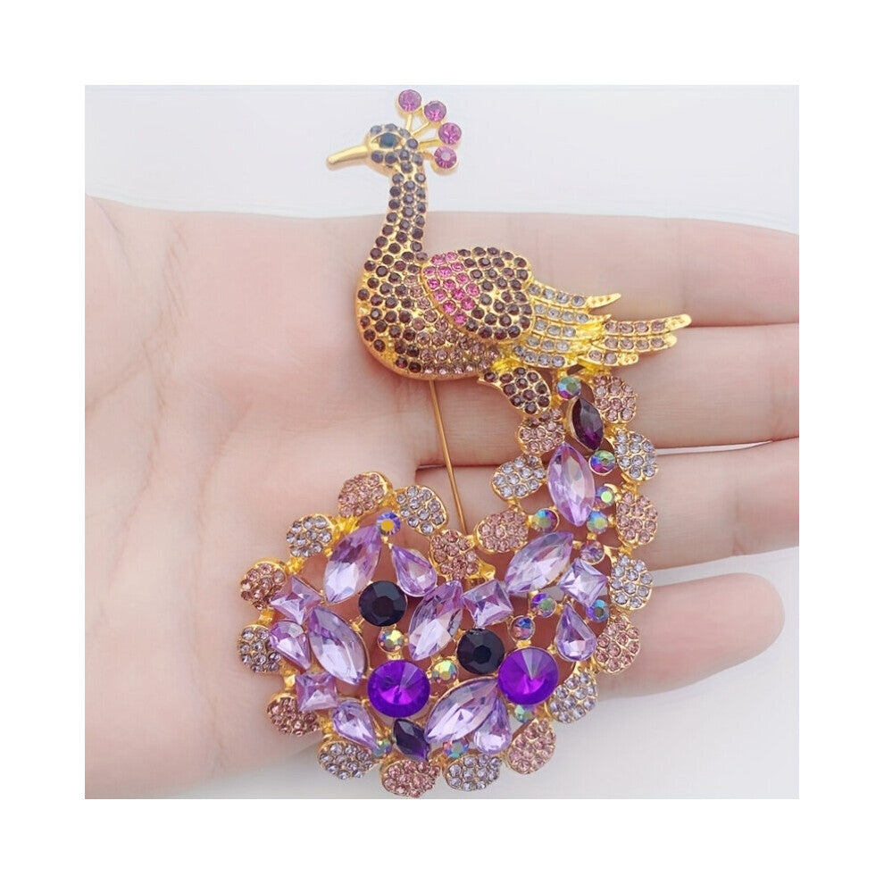 1pc Mens Sparkling Zircon Inlaid Alloy Brooch Charm Banquet Jewelry Accessories Gift