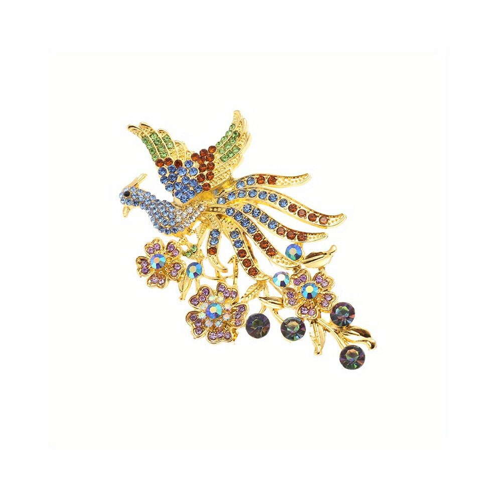 1pc Colorful Zircon Peacock Brooch Brooch Banquet Fine Jewelry Accessories For Men Ladies